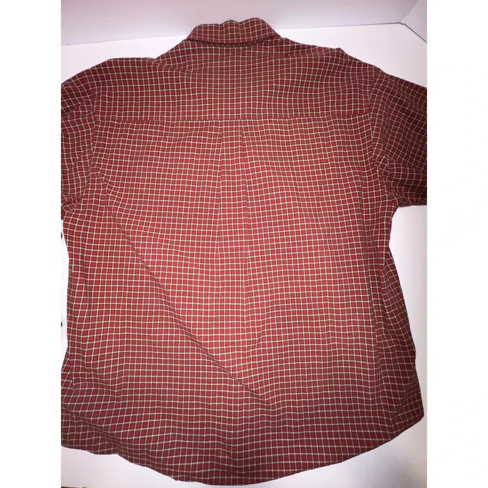 2 Mens Haggar Generations Red & Green Plaid‎ Button Down Shirt XL Classic Fit